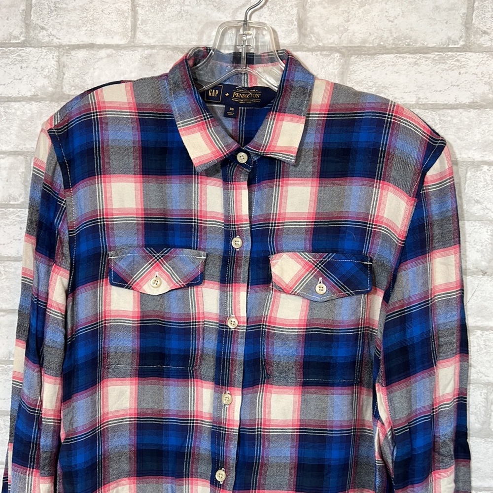 Gap + Pendleton Button Down Shirt Size Xs - image 2